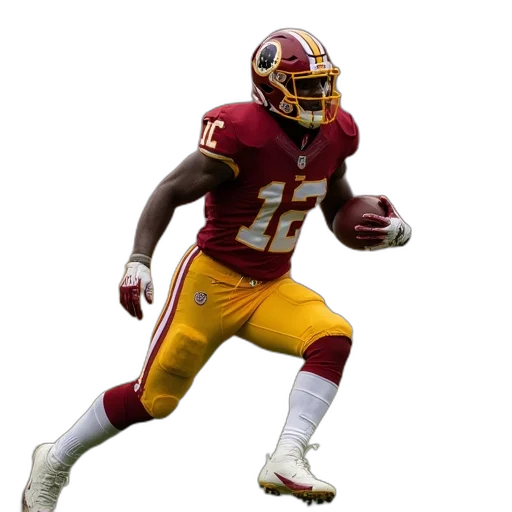 rgidi, redskins, running, back transparent PNG cut-out