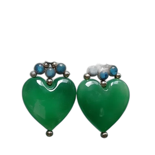 jewelry, green, earrings, blue transparent PNG cut-out