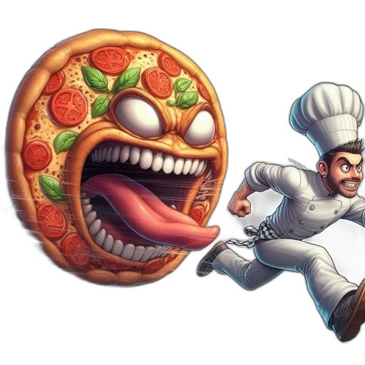food, concept art, 3d render, pixel art transparent PNG cut-out