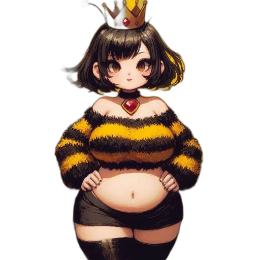 crown, hat, dress, creature transparent PNG cut-out