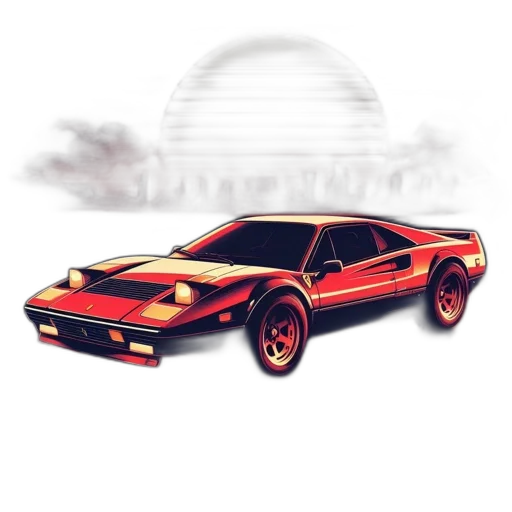 car, concept art, photorealistic, pixel art transparent PNG cut-out