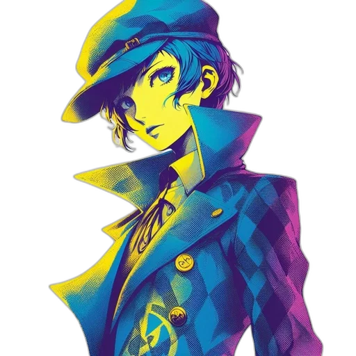 jacket, hat, staff, face transparent PNG cut-out