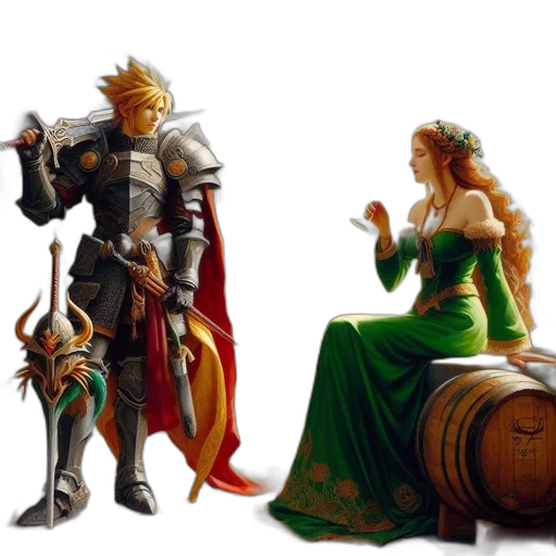 concept art, fantasy art, 3d render, comic book art transparent PNG cut-out