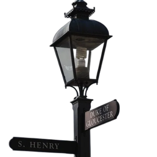 3d render, city street, street, lamp transparent PNG cut-out