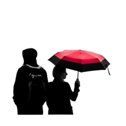 umbrella, staff, jacket, hat transparent PNG cut-out