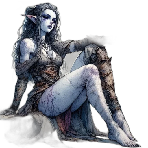 fantasy art, concept art, watercolor, comic book art transparent PNG cut-out