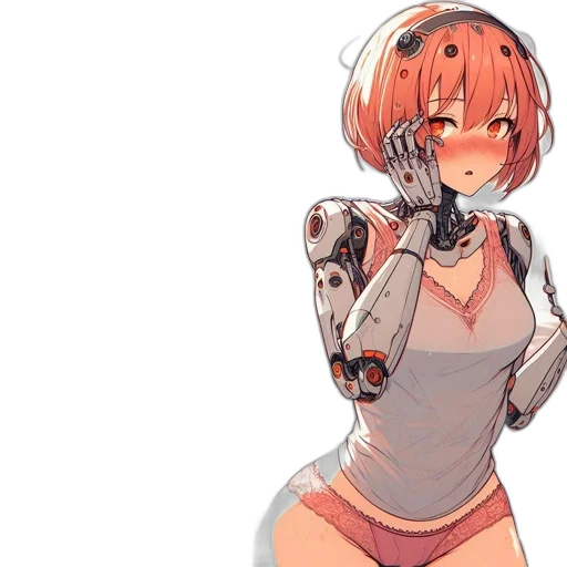 robot, dress, jacket, weapon transparent PNG cut-out