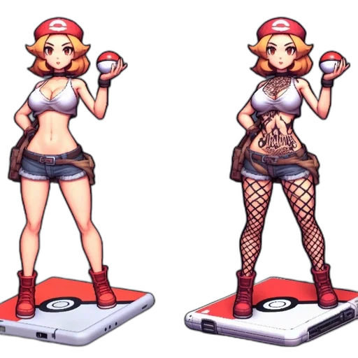 concept art, pixel art, 3d render, cartoon transparent PNG cut-out
