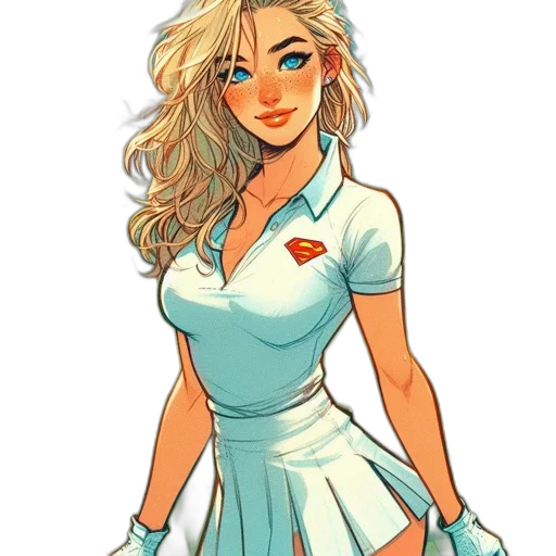 dress, staff, cartoon, comic book art transparent PNG cut-out