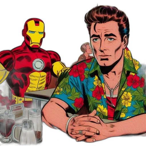 comic book art, cartoon, concept art, pixel art transparent PNG cut-out