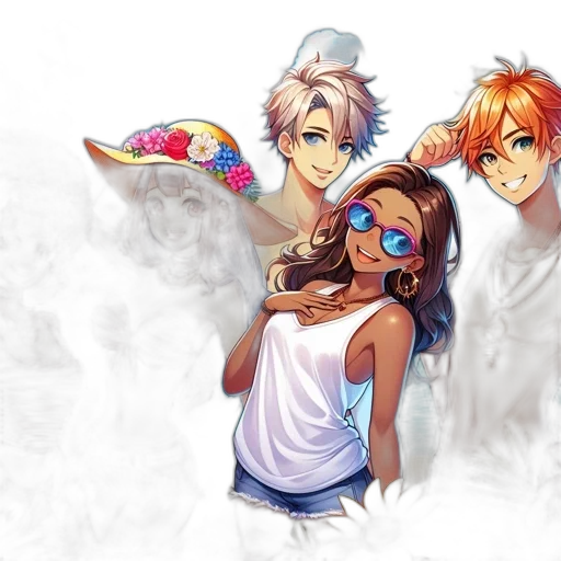 anime, cartoon, concept art, fantasy art transparent PNG cut-out