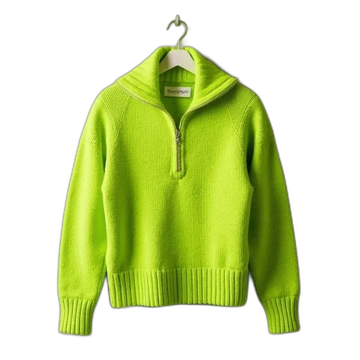 jacket, 3d render, green, neon transparent PNG cut-out
