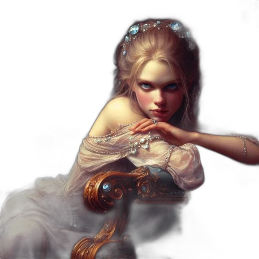 dress, face, fantasy art, concept art transparent PNG cut-out