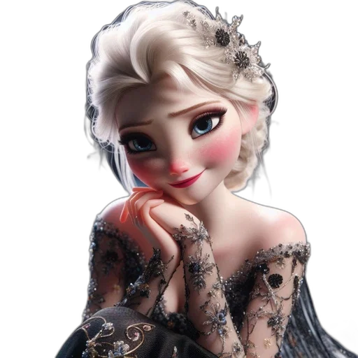 dress, 3d render, fantasy art, cartoon transparent PNG cut-out