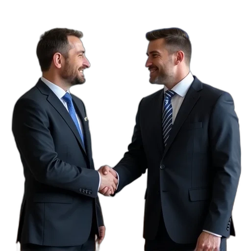 staff, jacket, two, men transparent PNG cut-out