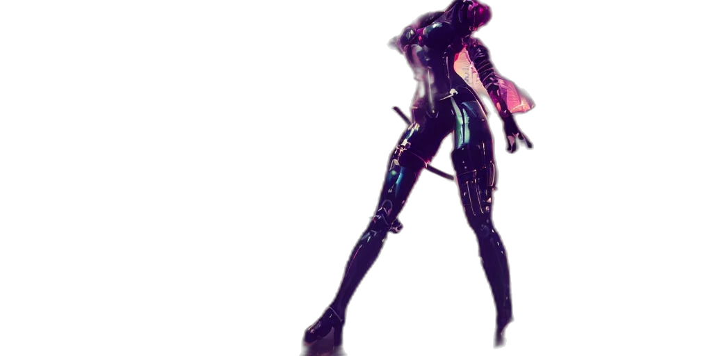 robot, dress, creature, weapon transparent PNG cut-out