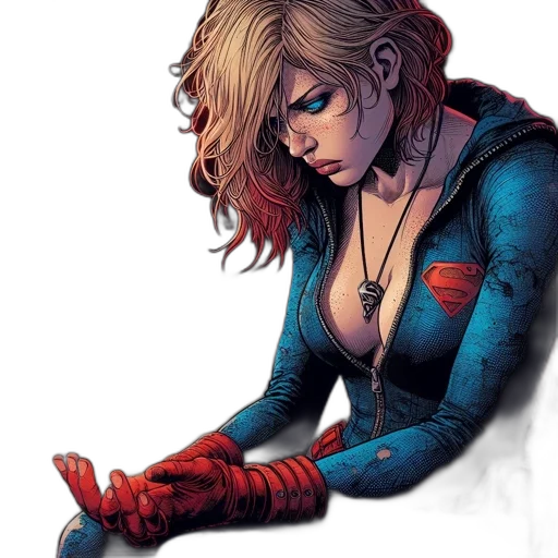 comic book art, concept art, fantasy art, watercolor transparent PNG cut-out