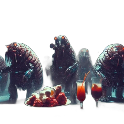 food, creature, robot, concept art transparent PNG cut-out