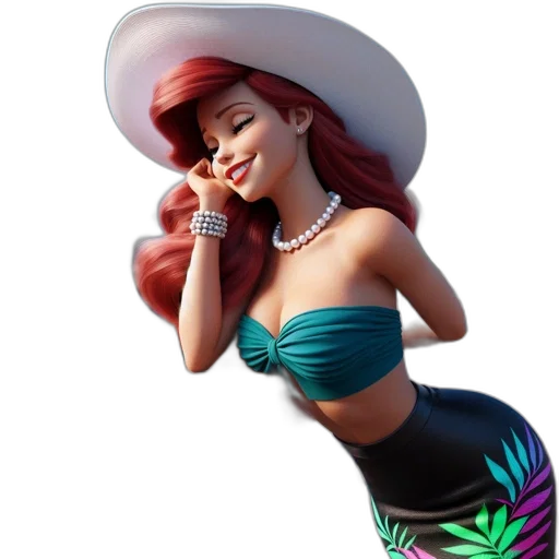 hat, concept art, cartoon, 3d render transparent PNG cut-out