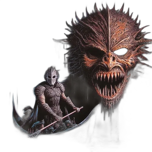 mask, creature, concept art, fantasy art transparent PNG cut-out