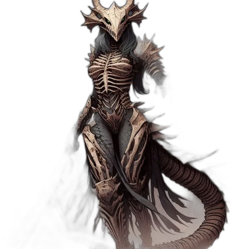 dragon, creature, staff, animal transparent PNG cut-out