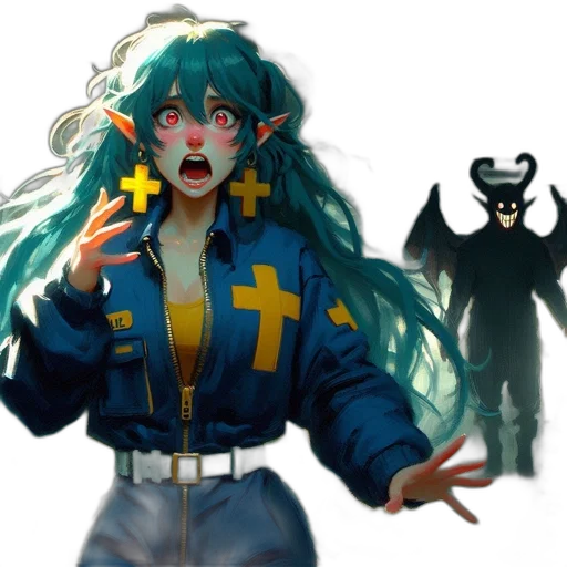 creature, staff, jacket, concept art transparent PNG cut-out