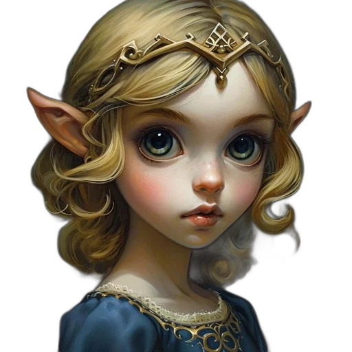 face, crown, jewelry, staff transparent PNG cut-out