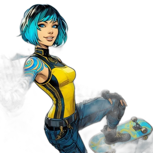 concept art, comic book art, fantasy art, cyberpunk transparent PNG cut-out