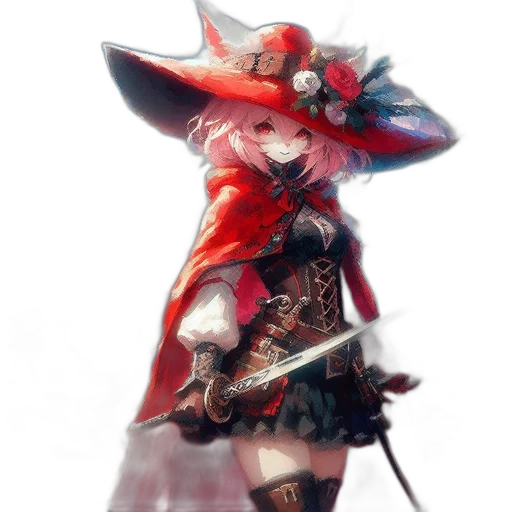 hat, staff, weapon, dress transparent PNG cut-out