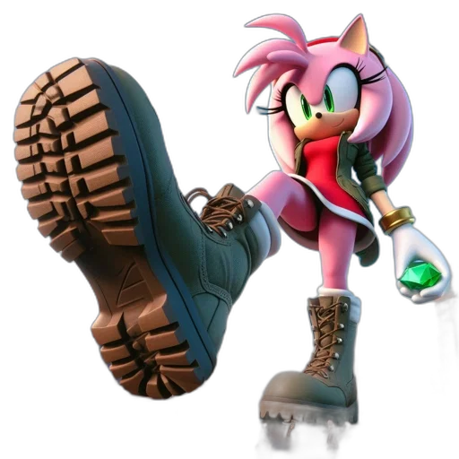 shoes, weapon, concept art, 3d render transparent PNG cut-out
