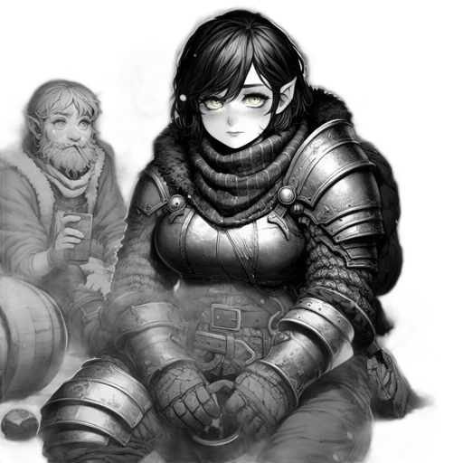 concept art, fantasy art, comic book art, cyberpunk transparent PNG cut-out
