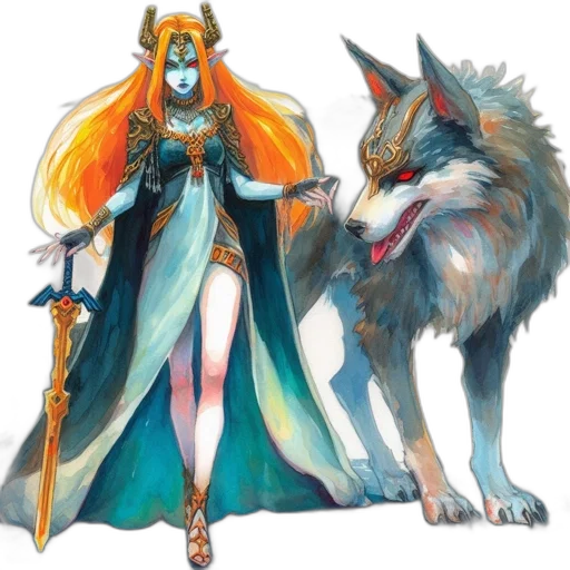 staff, concept art, fantasy art, watercolor transparent PNG cut-out