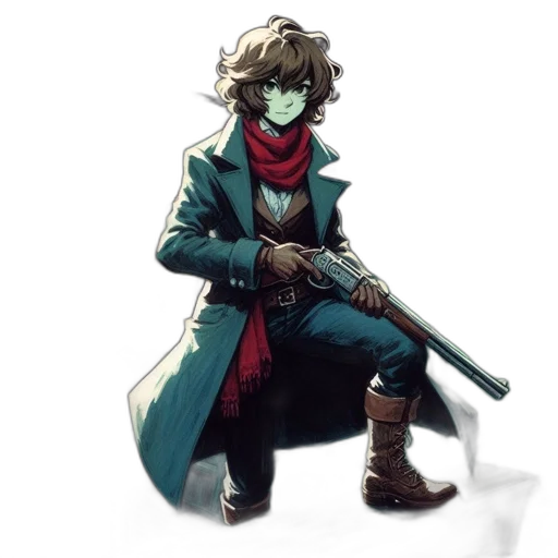 staff, weapon, mask, jacket transparent PNG cut-out