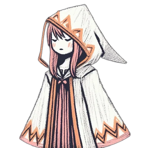 dress, hat, staff, jacket transparent PNG cut-out