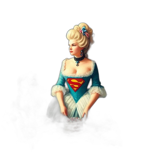 dress, crown, jewelry, staff transparent PNG cut-out