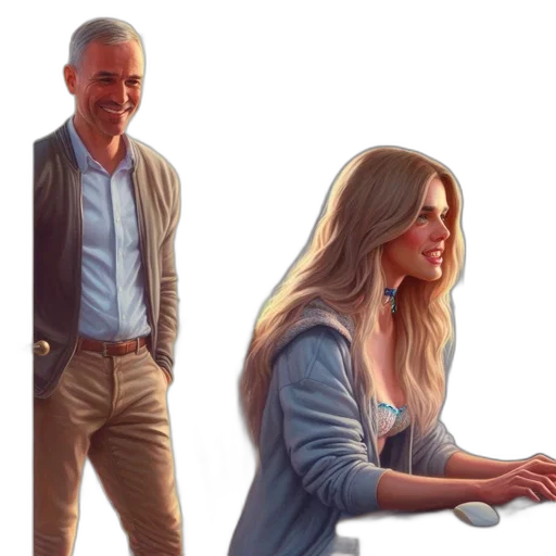 concept art, photorealistic, cartoon, 3d render transparent PNG cut-out