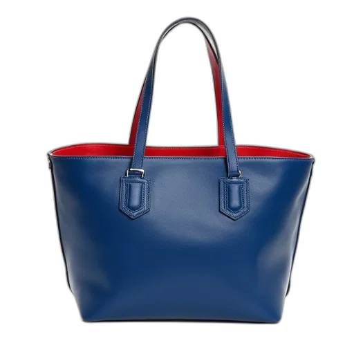 blue, leather, handbag, red transparent PNG cut-out