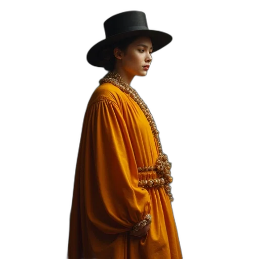 hat, dress, staff, crown transparent PNG cut-out