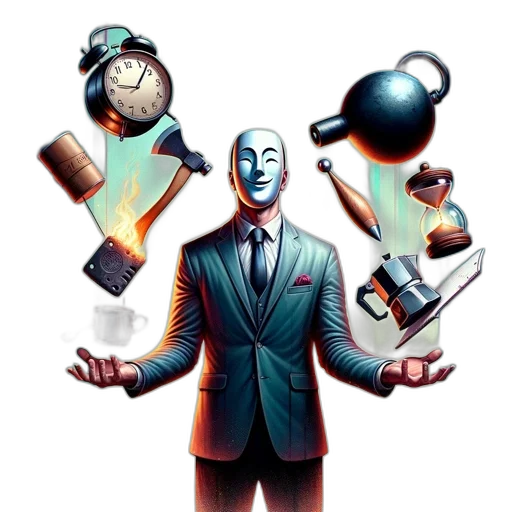 mask, robot, staff, concept art transparent PNG cut-out