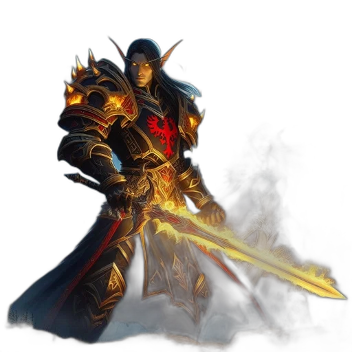 sword, weapon, staff, fantasy art transparent PNG cut-out