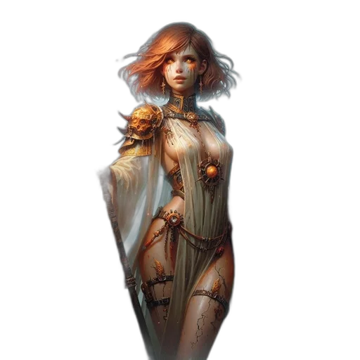 dress, staff, sword, weapon transparent PNG cut-out