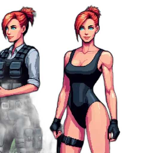 concept art, pixel art, comic book art, cyberpunk transparent PNG cut-out