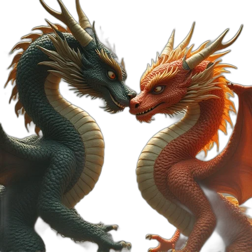 dragon, concept art, fantasy art, 3d render transparent PNG cut-out
