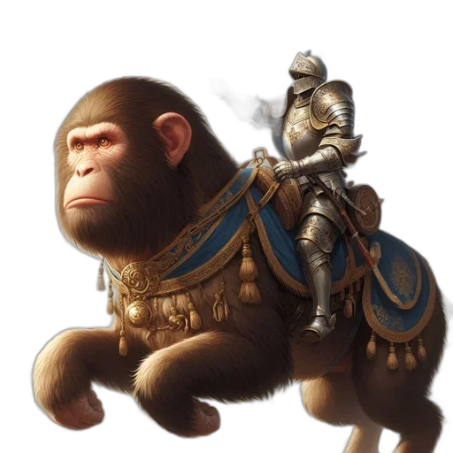 animal, creature, staff, sword transparent PNG cut-out