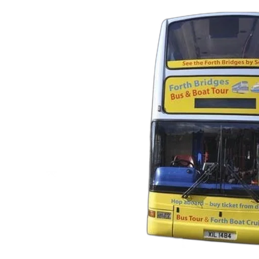 double-decker, bus, advertises, tour transparent PNG cut-out