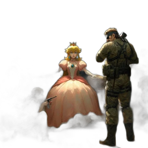 dress, crown, weapon, staff transparent PNG cut-out