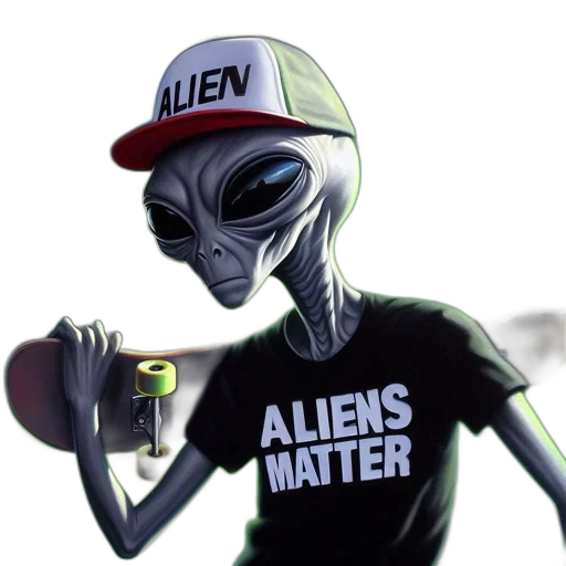 creature, robot, hat, staff transparent PNG cut-out