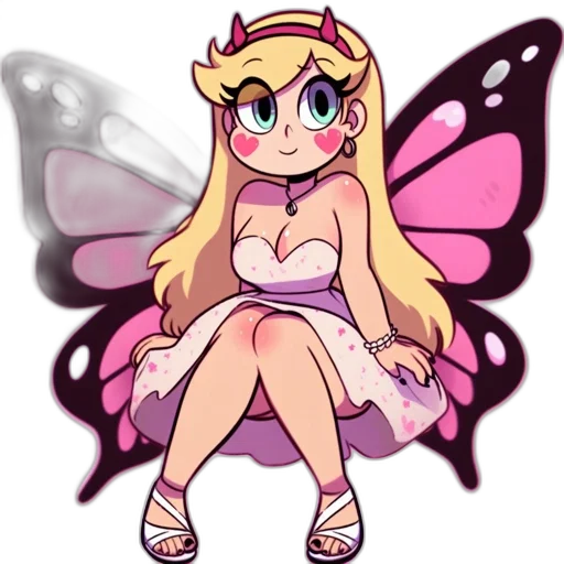 dress, creature, staff, crown transparent PNG cut-out