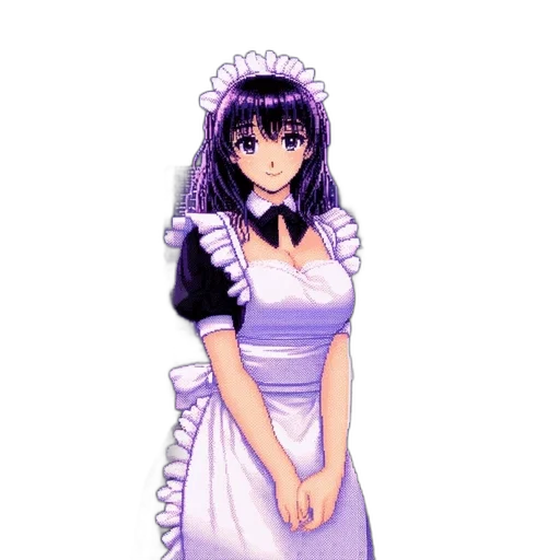 dress, staff, flower, pixel art transparent PNG cut-out