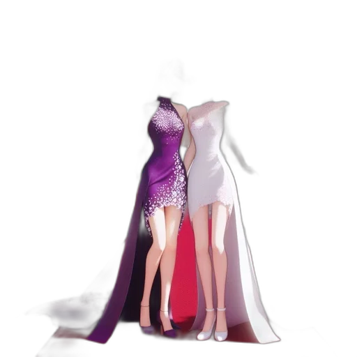 dress, crown, jewelry, shoes transparent PNG cut-out